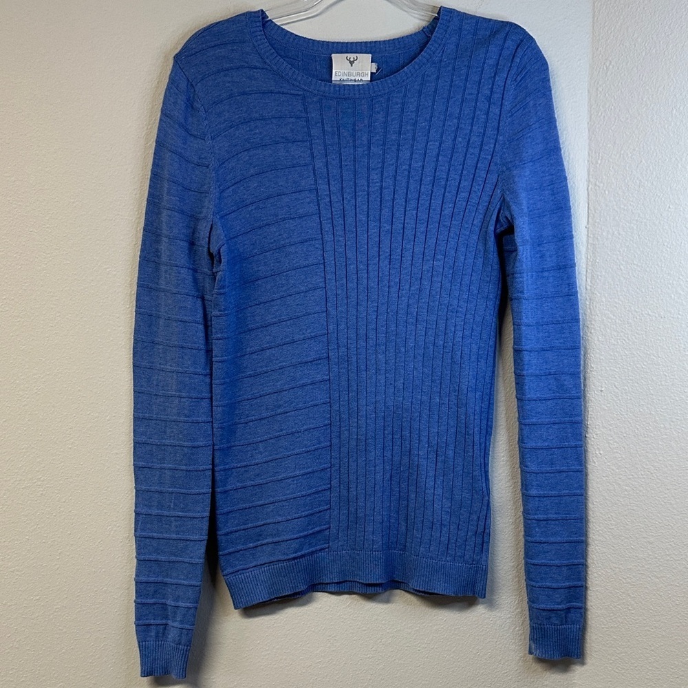 Edinburgh Knitwear Pima Cotton Crewneck Sweater Size S
